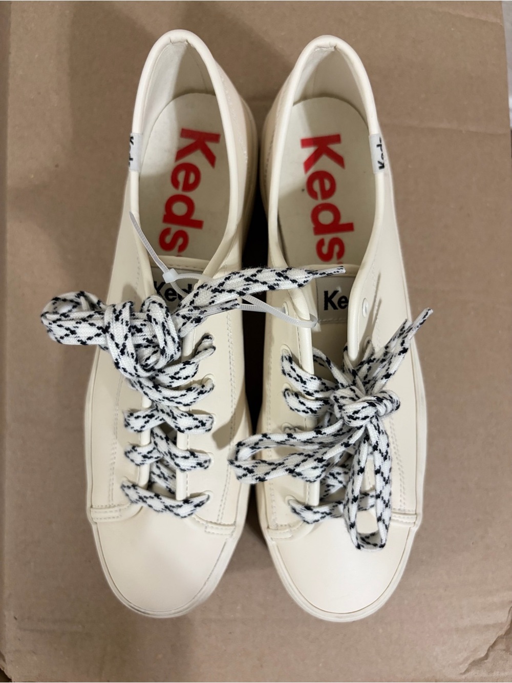 Keds Women's Champion Organic Canvas Sneakers - Cream/Off-White - Size 9